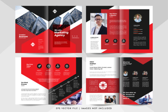 Black and Red Business Brochure Design