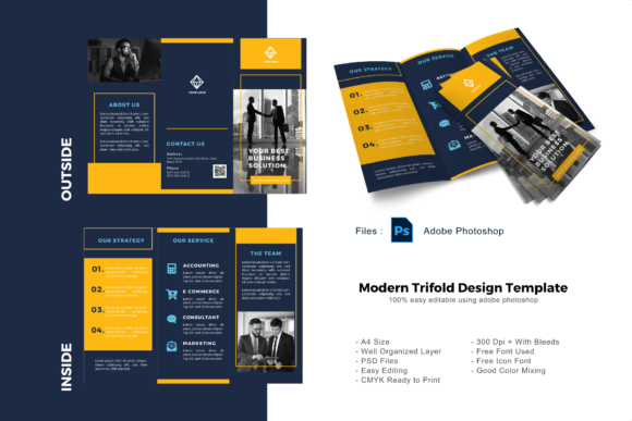 Blue Business Trifold Brochure Template: A Strategic Tool for Professional Presentation
