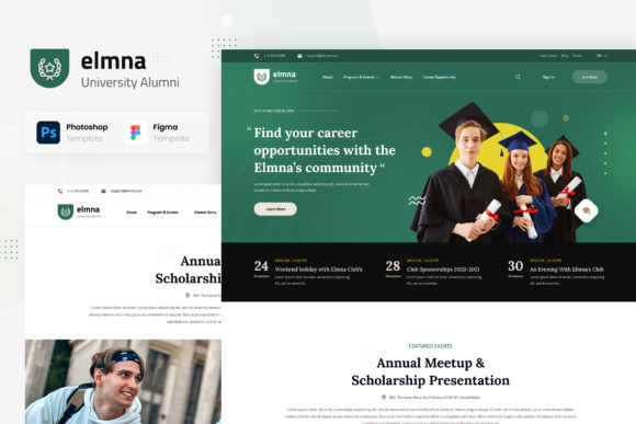 Elmna - University Alumni Website Design