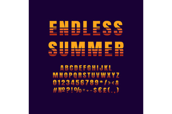 Endless Summer Vintage Vector Alphabet: A Creative Asset for Designers and Creators