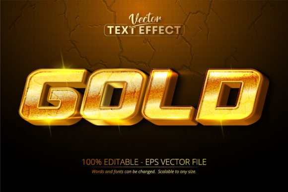 Gold Text, Shiny Gold Text Effect: A Creative Tool for Adobe Illustrator Users