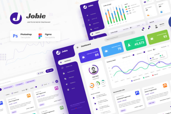 Jobie Admin - Portal Dashboard UI Design
