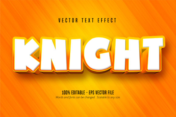 Knight Text, Cartoon Style Text Effect for Creative Projects