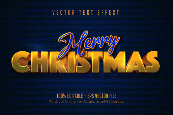 Merry Christmas Golden Style Text Effect
