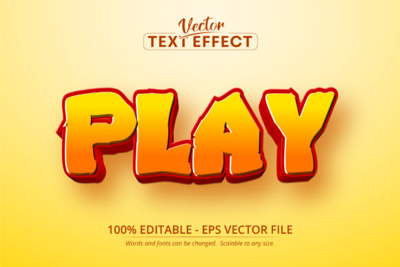 Play Text, Cartoon Style Text Effect