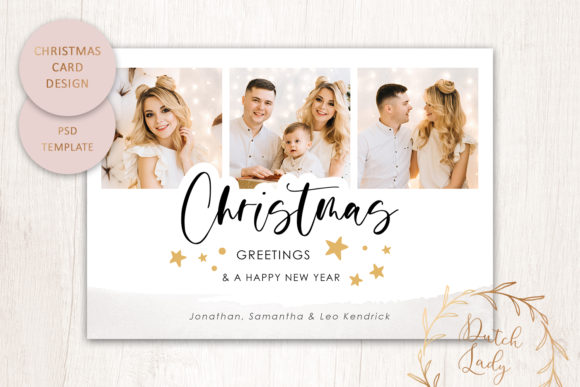 PSD Christmas Photo Card Template 6