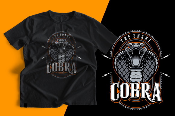 T-shirt Design - Snake Cobra: Bold Vector Art for Creators
