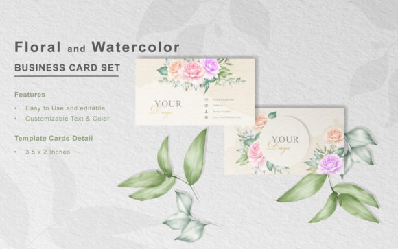 Watercolor Business Cards Set Template: A Strategic Tool for Professional Branding