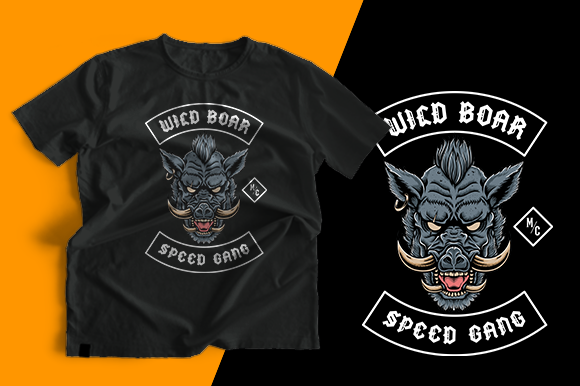 Wild Boar Speed T-Shirt Design for Print